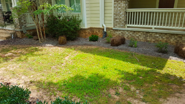 Before residential sod installation